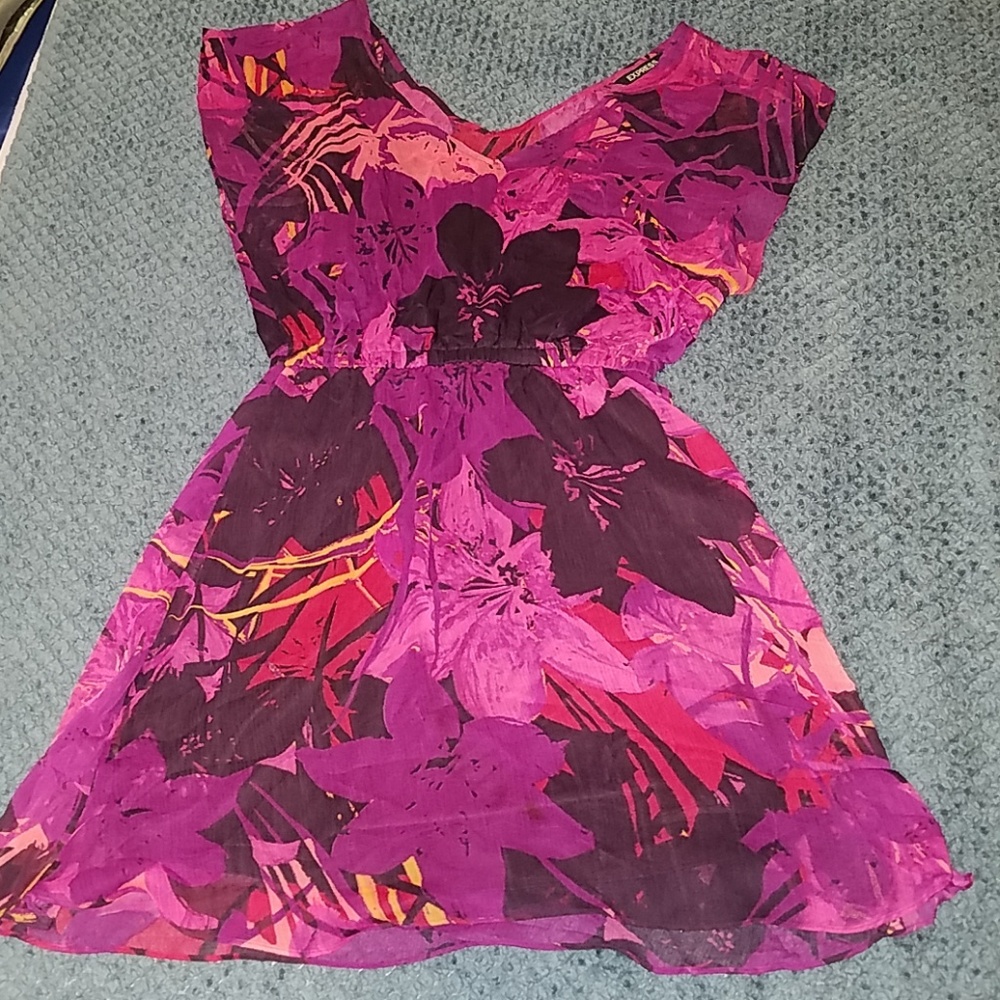 2/$10 Tropical Floral Dress